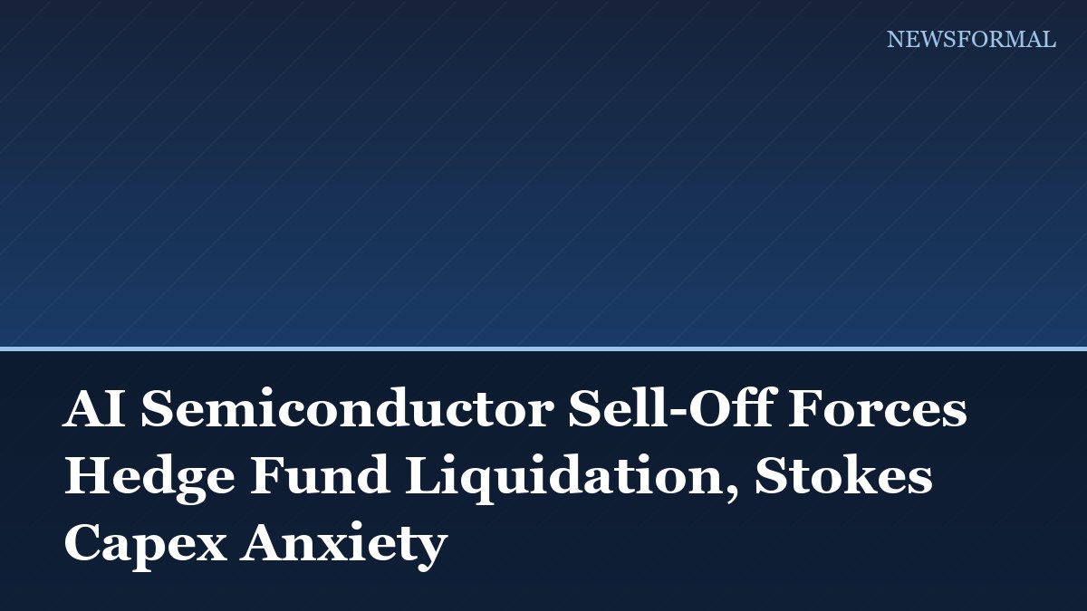 AI Semiconductor Sell-Off Forces Hedge Fund Liquidation, Stokes Capex Anxiety
