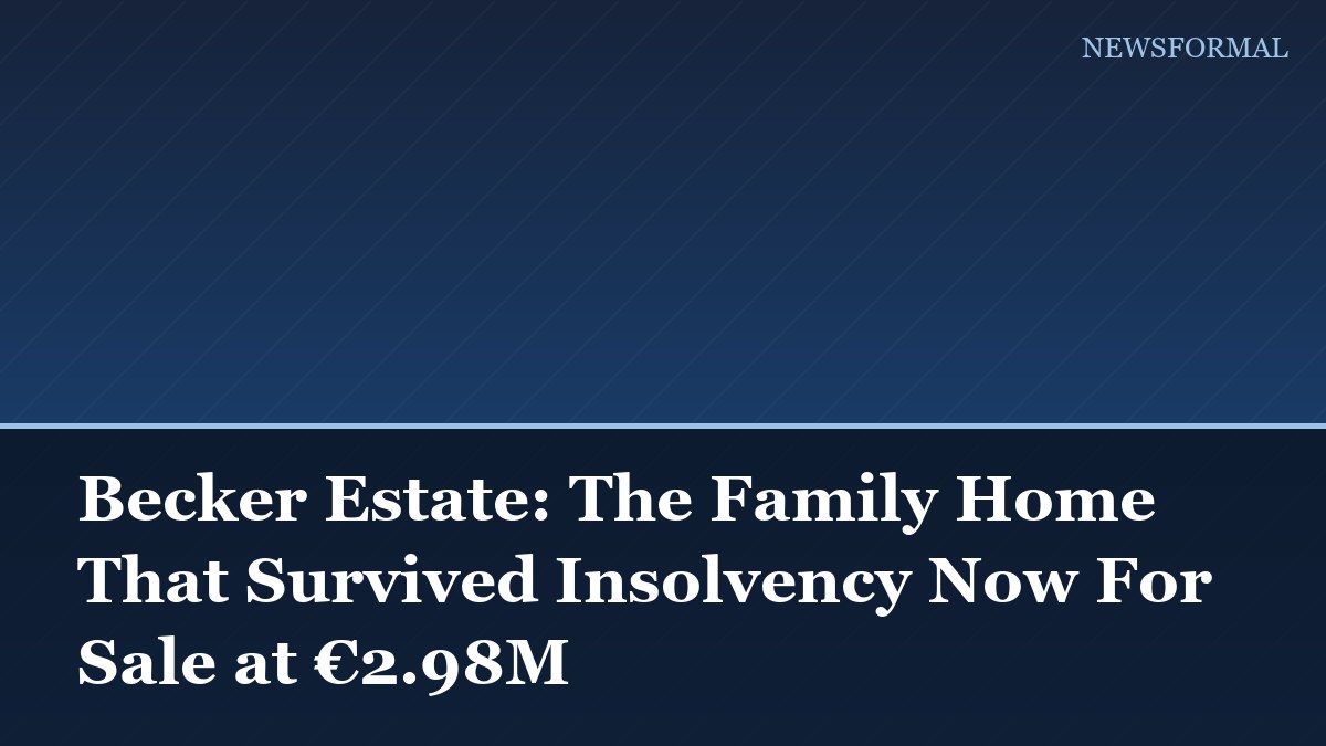 Becker Estate: The Family Home That Survived Insolvency Now For Sale at €2.98M
