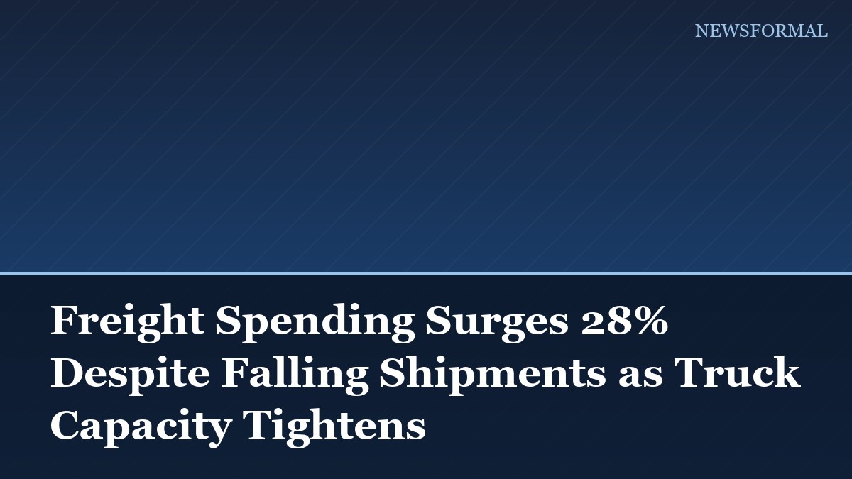 Freight Spending Surges 28% Despite Falling Shipments as Truck Capacity Tightens