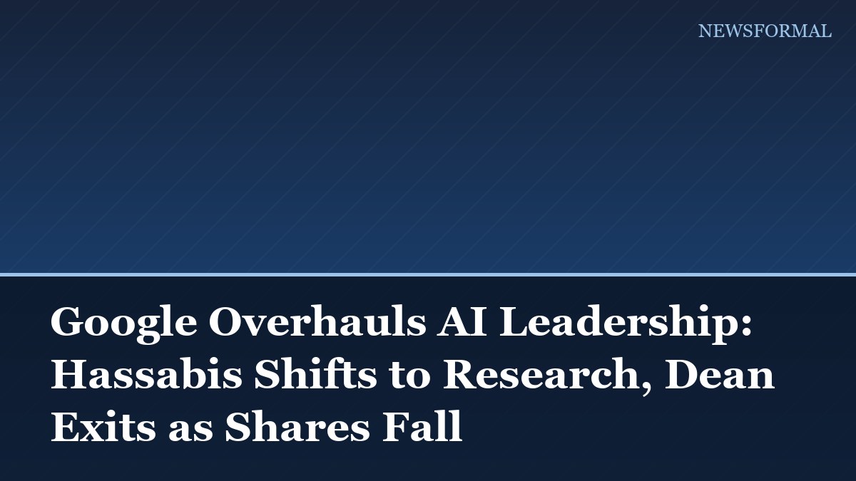 Google Overhauls AI Leadership: Hassabis Shifts to Research, Dean Exits as Shares Fall
