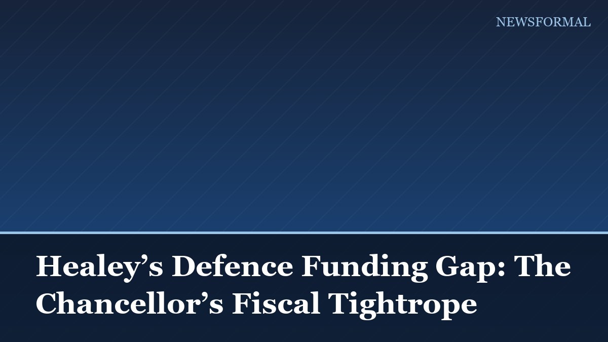 Healey’s Defence Funding Gap: The Chancellor’s Fiscal Tightrope