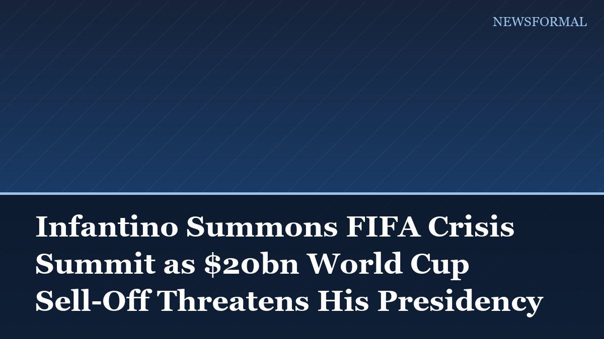 Infantino Summons FIFA Crisis Summit as $20bn World Cup Sell-Off Threatens His Presidency