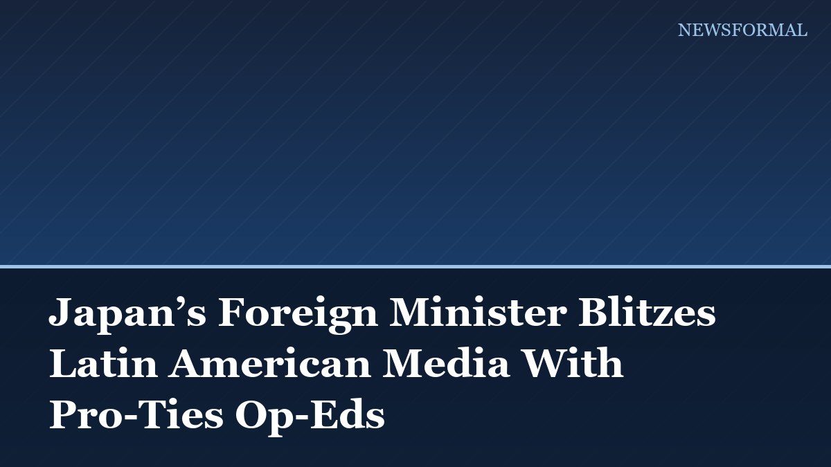 Japan’s Foreign Minister Blitzes Latin American Media With Pro-Ties Op-Eds