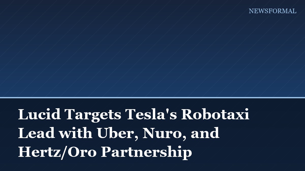 Lucid Targets Tesla's Robotaxi Lead with Uber, Nuro, and Hertz/Oro Partnership
