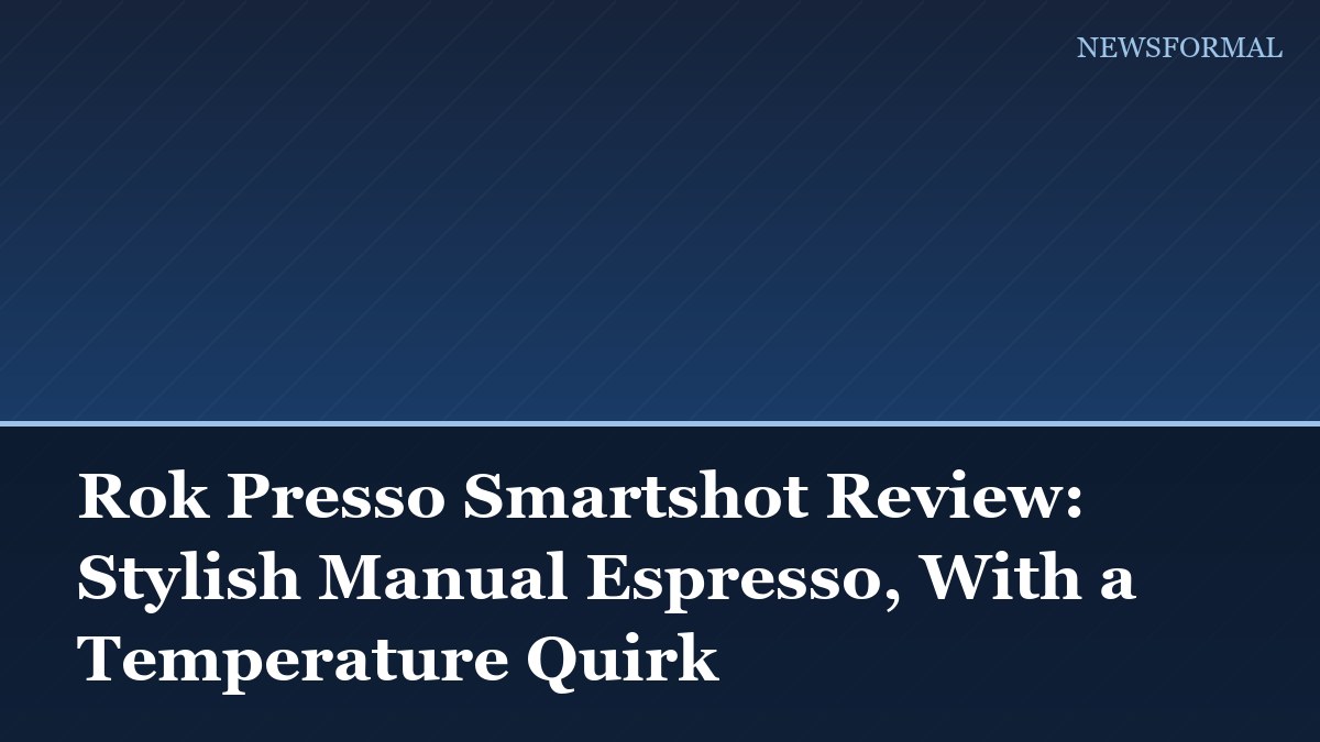 Rok Presso Smartshot Review: Stylish Manual Espresso, With a Temperature Quirk
