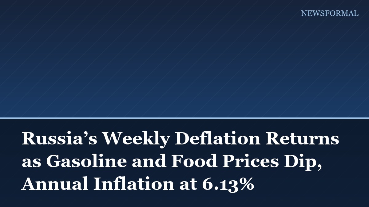 Russia’s Weekly Deflation Returns as Gasoline and Food Prices Dip, Annual Inflation at 6.13%