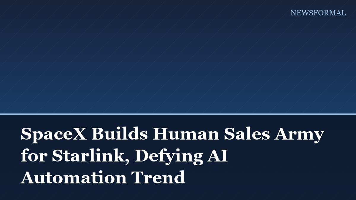SpaceX Builds Human Sales Army for Starlink, Defying AI Automation Trend