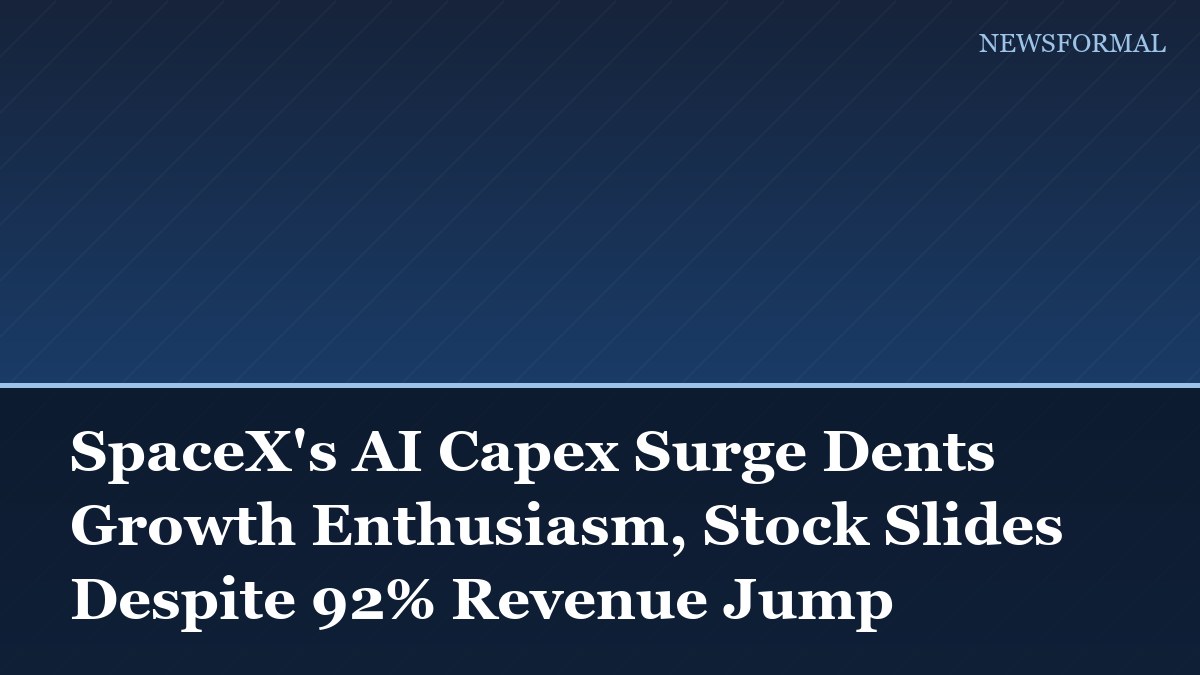 SpaceX's AI Capex Surge Dents Growth Enthusiasm, Stock Slides Despite 92% Revenue Jump