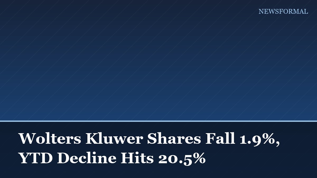Wolters Kluwer Shares Fall 1.9%, YTD Decline Hits 20.5%
