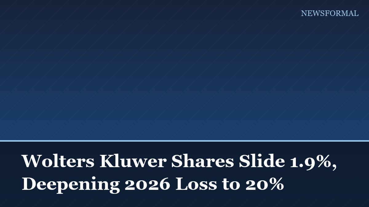 Wolters Kluwer Shares Slide 1.9%, Deepening 2026 Loss to 20%