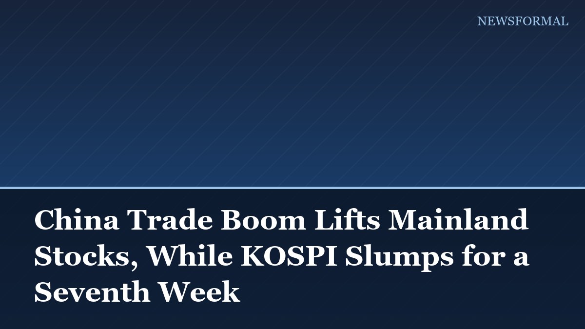 China Trade Boom Lifts Mainland Stocks, While KOSPI Slumps for a Seventh Week