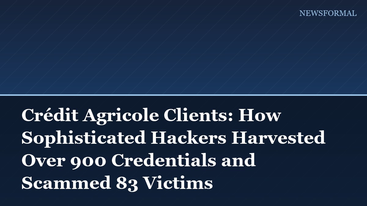 Crédit Agricole Clients: How Sophisticated Hackers Harvested Over 900 Credentials and Scammed 83 Victims