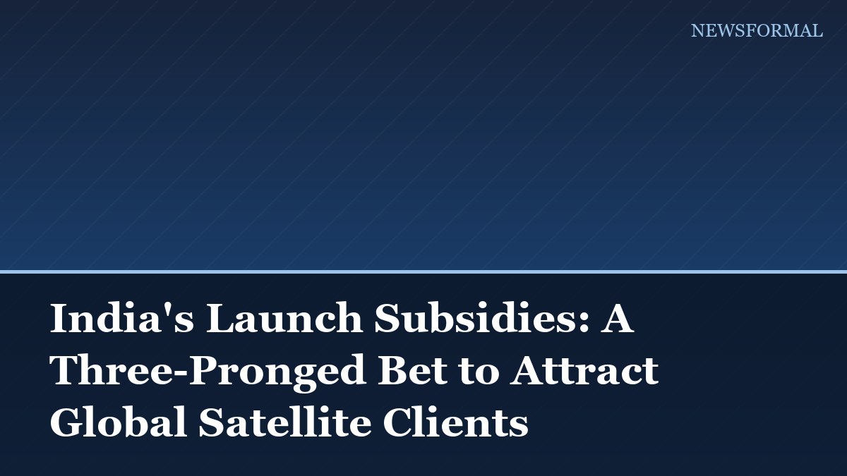India's Launch Subsidies: A Three-Pronged Bet to Attract Global Satellite Clients