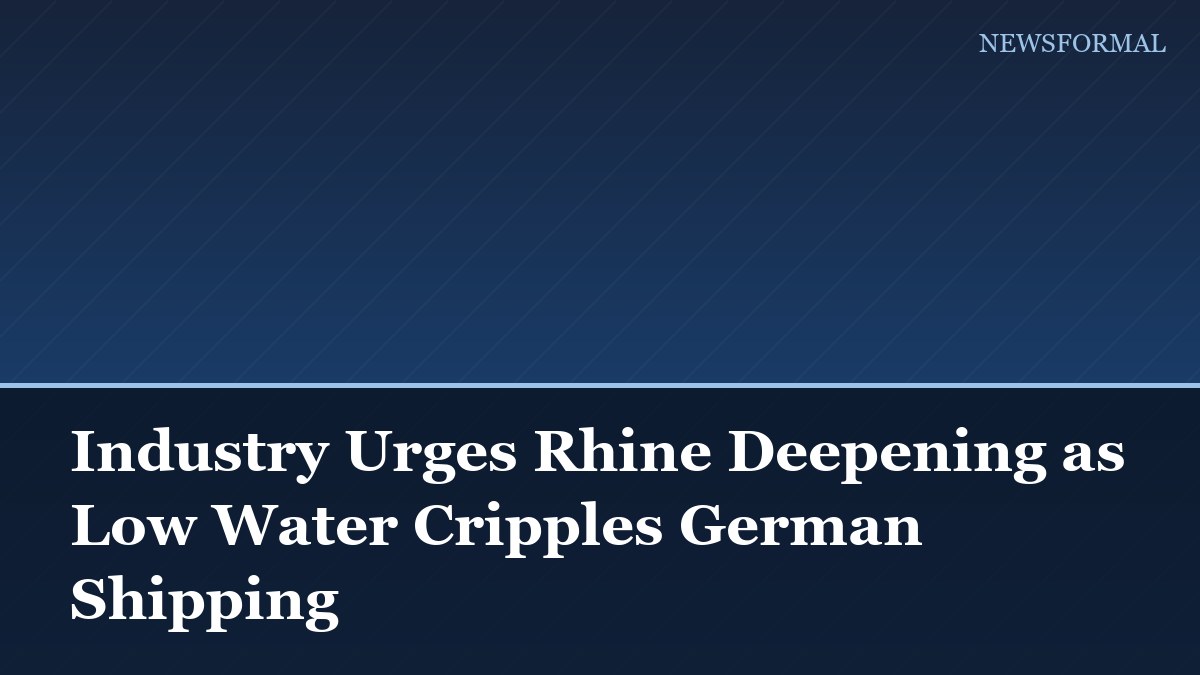 Industry Urges Rhine Deepening as Low Water Cripples German Shipping