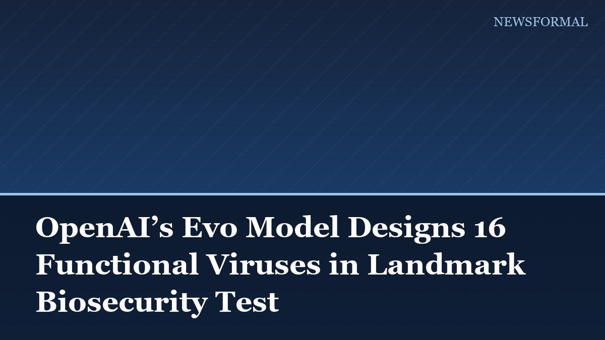 OpenAI’s Evo Model Designs 16 Functional Viruses in Landmark Biosecurity Test