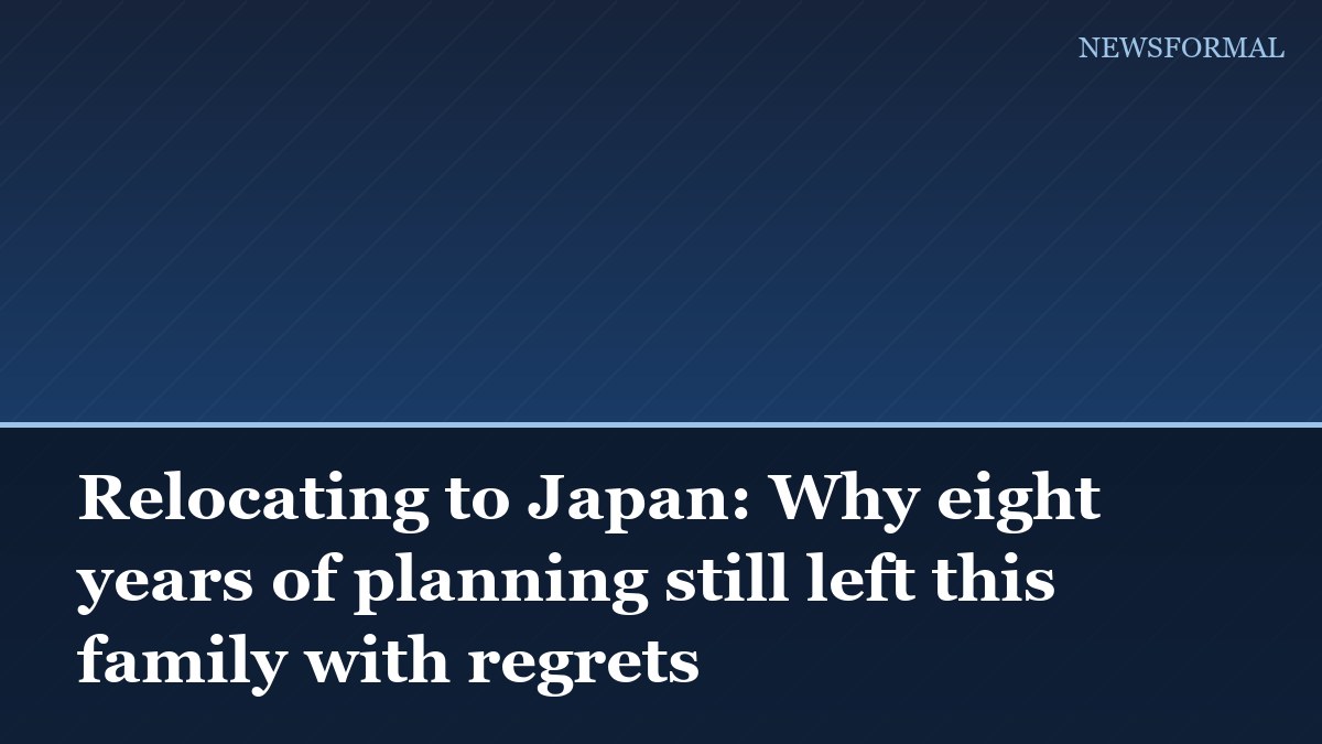 Relocating to Japan: Why eight years of planning still left this family with regrets
