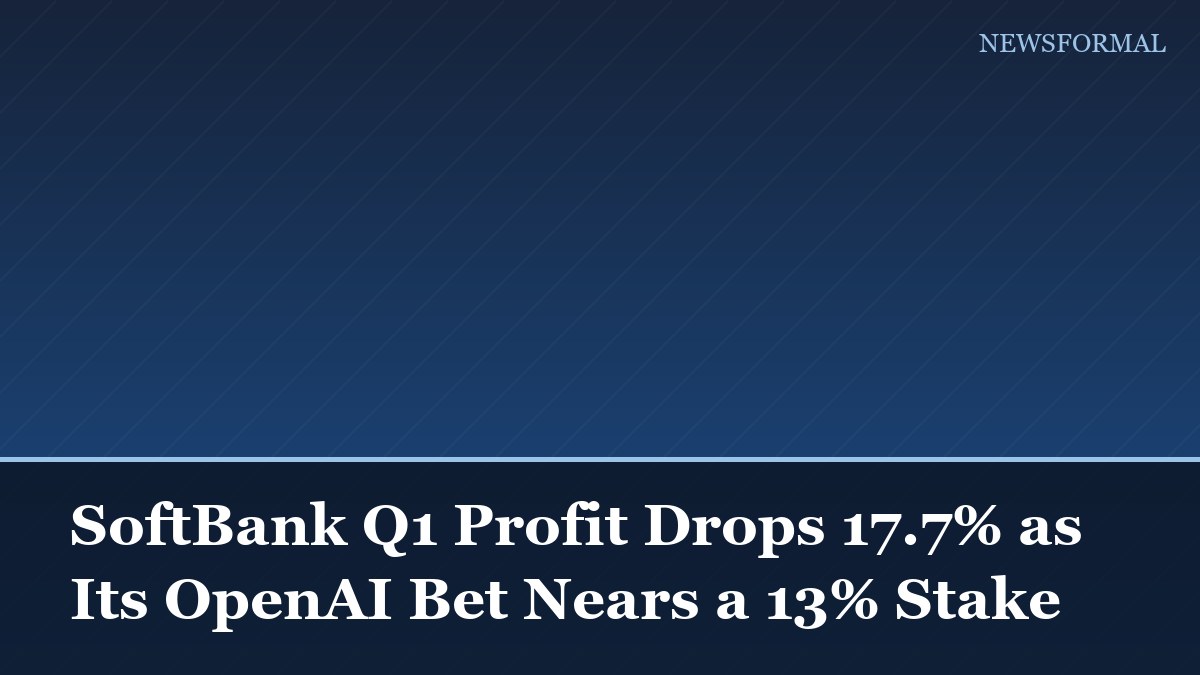 SoftBank Q1 Profit Drops 17.7% as Its OpenAI Bet Nears a 13% Stake