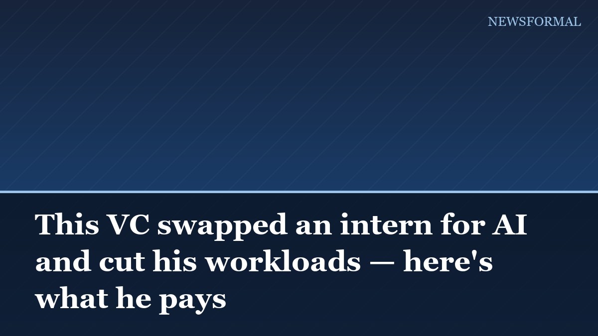 This VC swapped an intern for AI and cut his workloads — here's what he pays