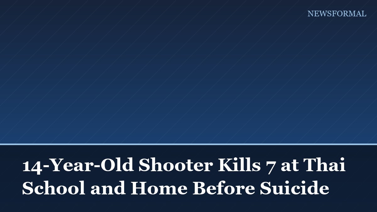 14-Year-Old Shooter Kills 7 at Thai School and Home Before Suicide