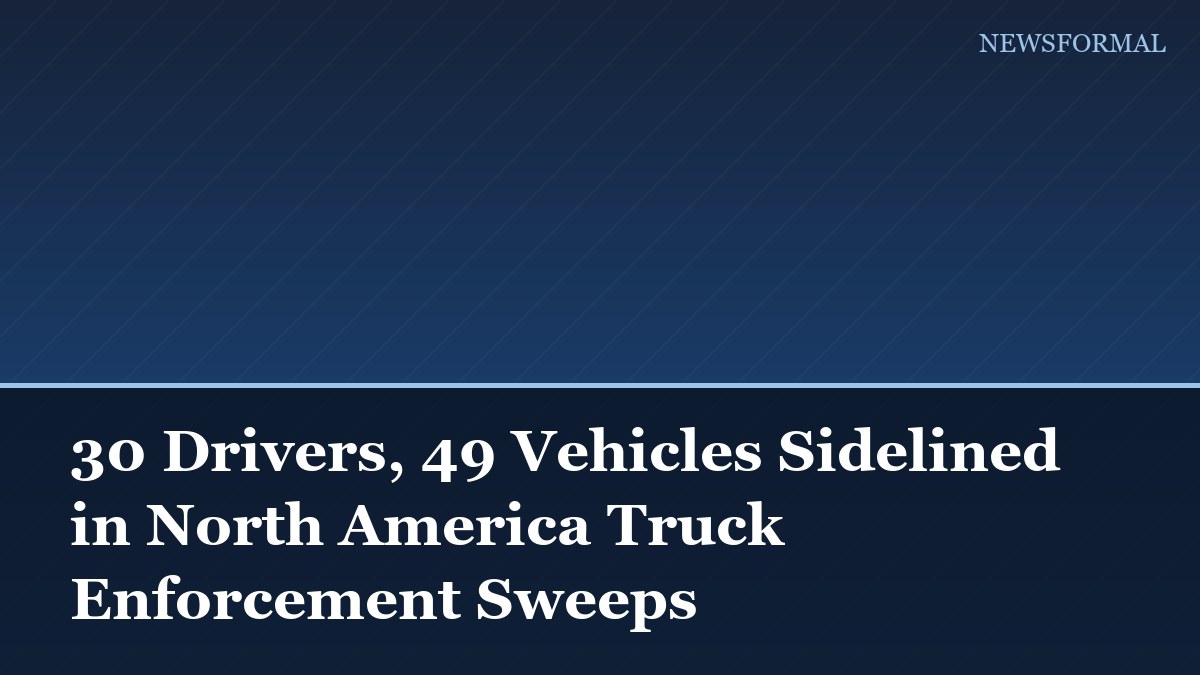 30 Drivers, 49 Vehicles Sidelined in North America Truck Enforcement Sweeps