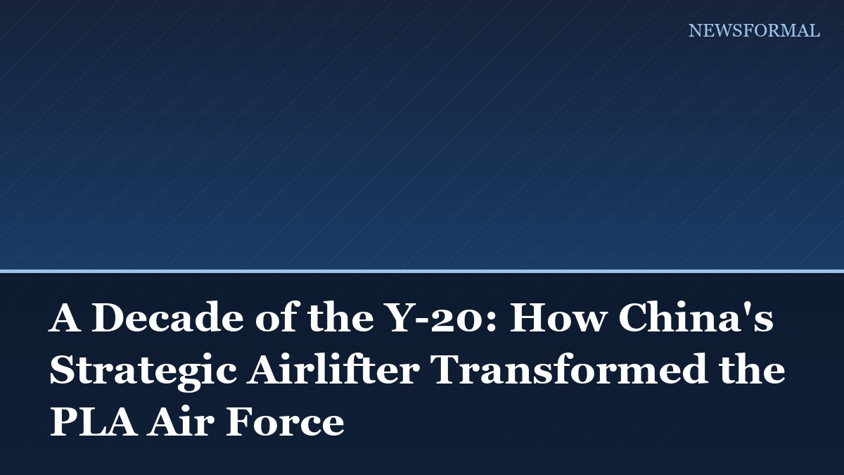 A Decade of the Y-20: How China's Strategic Airlifter Transformed the PLA Air Force