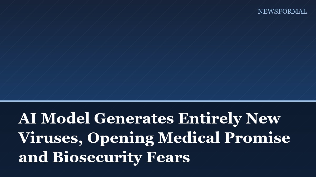 AI Model Generates Entirely New Viruses, Opening Medical Promise and Biosecurity Fears