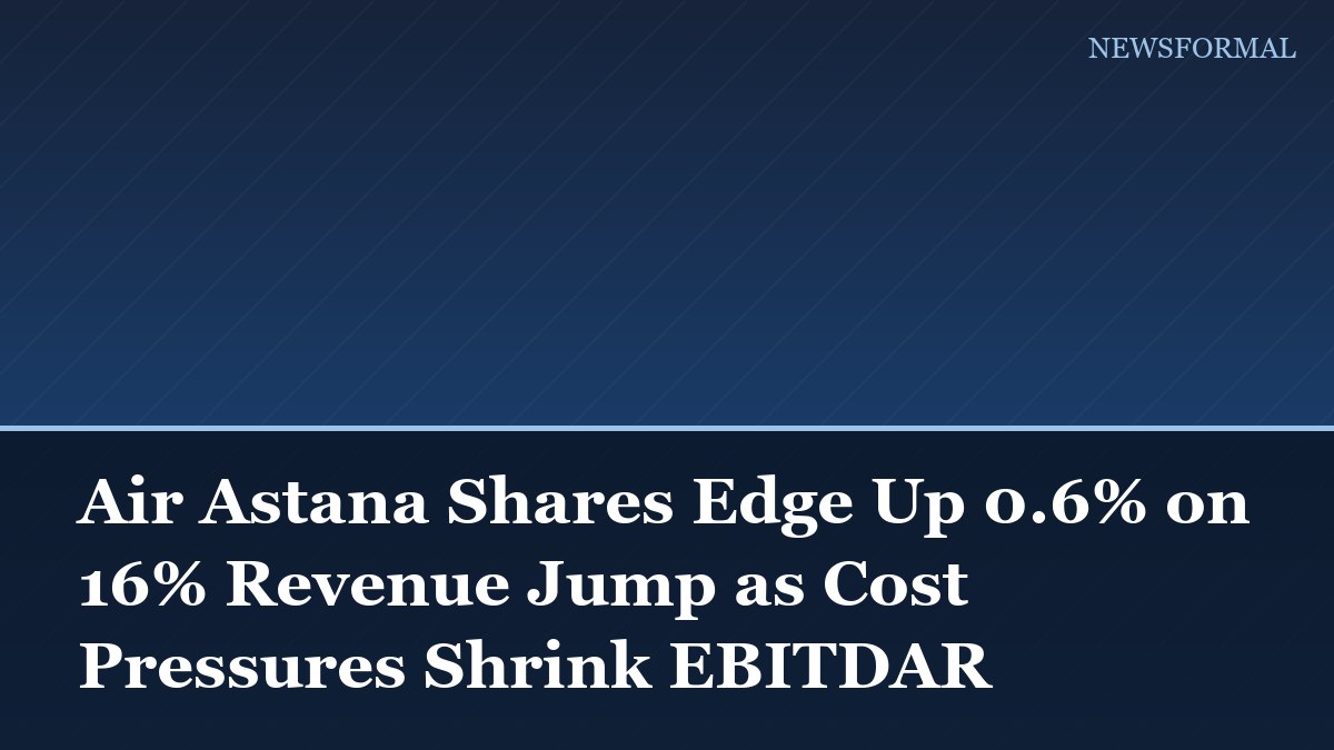 Air Astana Shares Edge Up 0.6% on 16% Revenue Jump as Cost Pressures Shrink EBITDAR