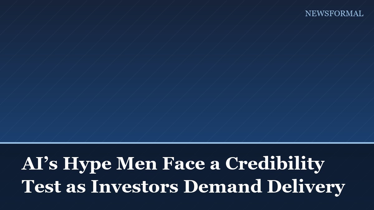 AI’s Hype Men Face a Credibility Test as Investors Demand Delivery