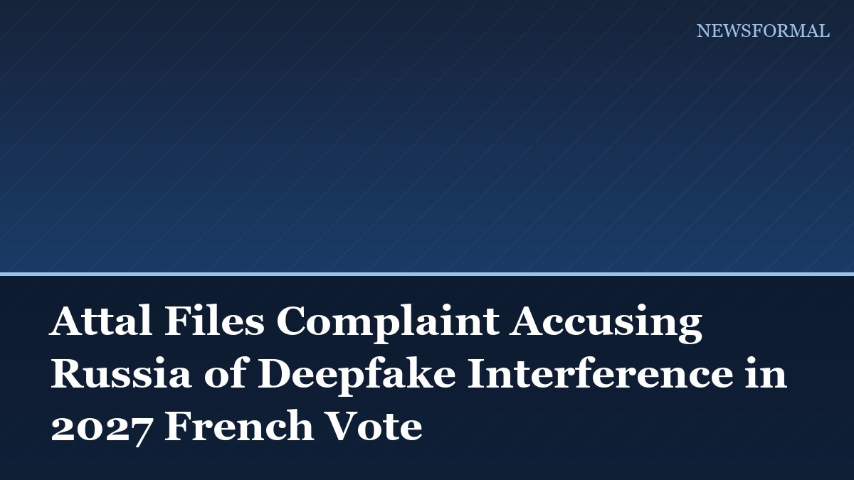 Attal Files Complaint Accusing Russia of Deepfake Interference in 2027 French Vote