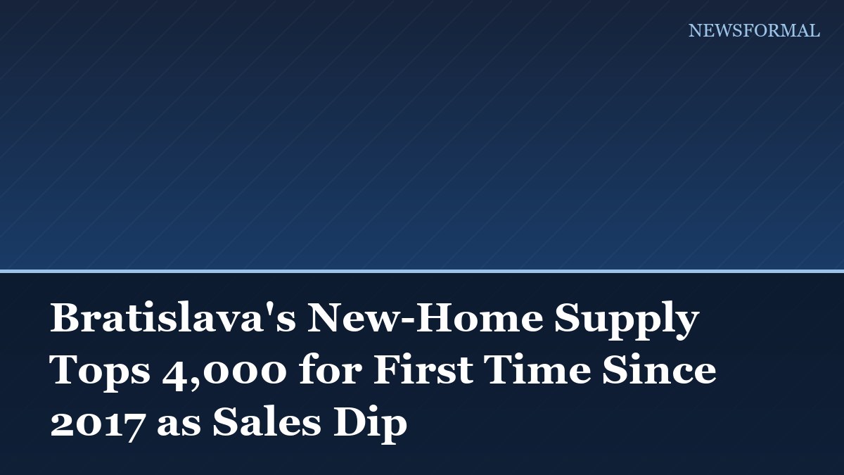 Bratislava's New-Home Supply Tops 4,000 for First Time Since 2017 as Sales Dip