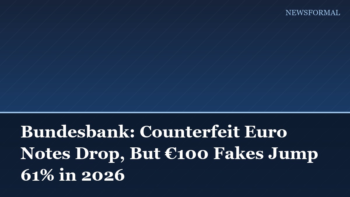 Bundesbank: Counterfeit Euro Notes Drop, But €100 Fakes Jump 61% in 2026