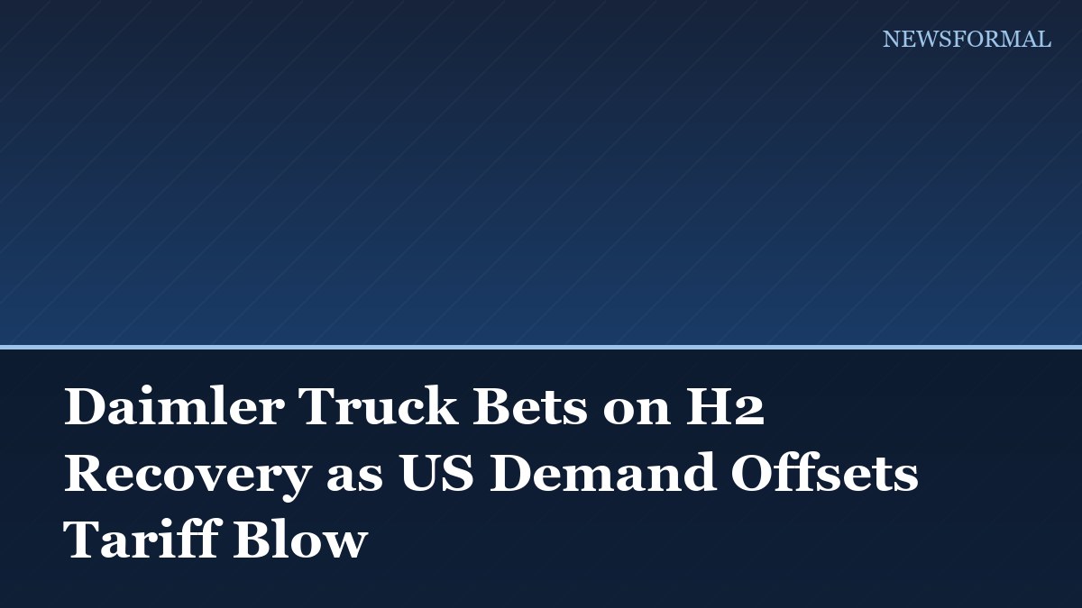 Daimler Truck Bets on H2 Recovery as US Demand Offsets Tariff Blow