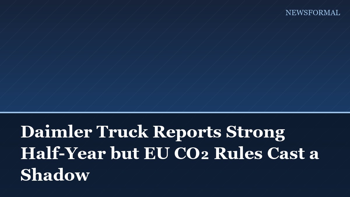 Daimler Truck Reports Strong Half-Year but EU CO₂ Rules Cast a Shadow