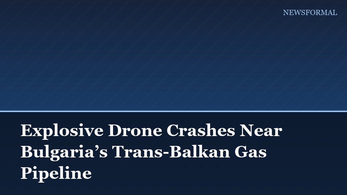 Explosive Drone Crashes Near Bulgaria’s Trans-Balkan Gas Pipeline