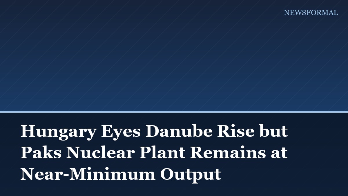 Hungary Eyes Danube Rise but Paks Nuclear Plant Remains at Near-Minimum Output