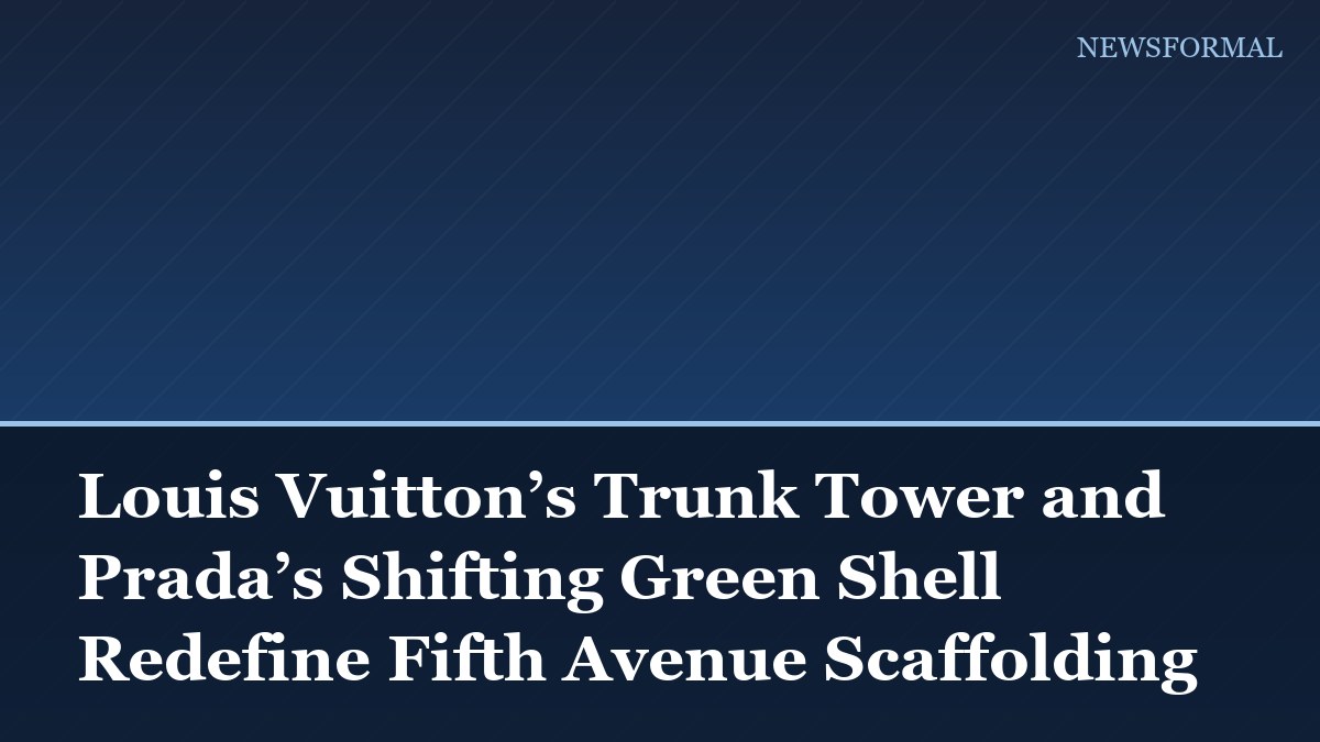 Louis Vuitton’s Trunk Tower and Prada’s Shifting Green Shell Redefine Fifth Avenue Scaffolding