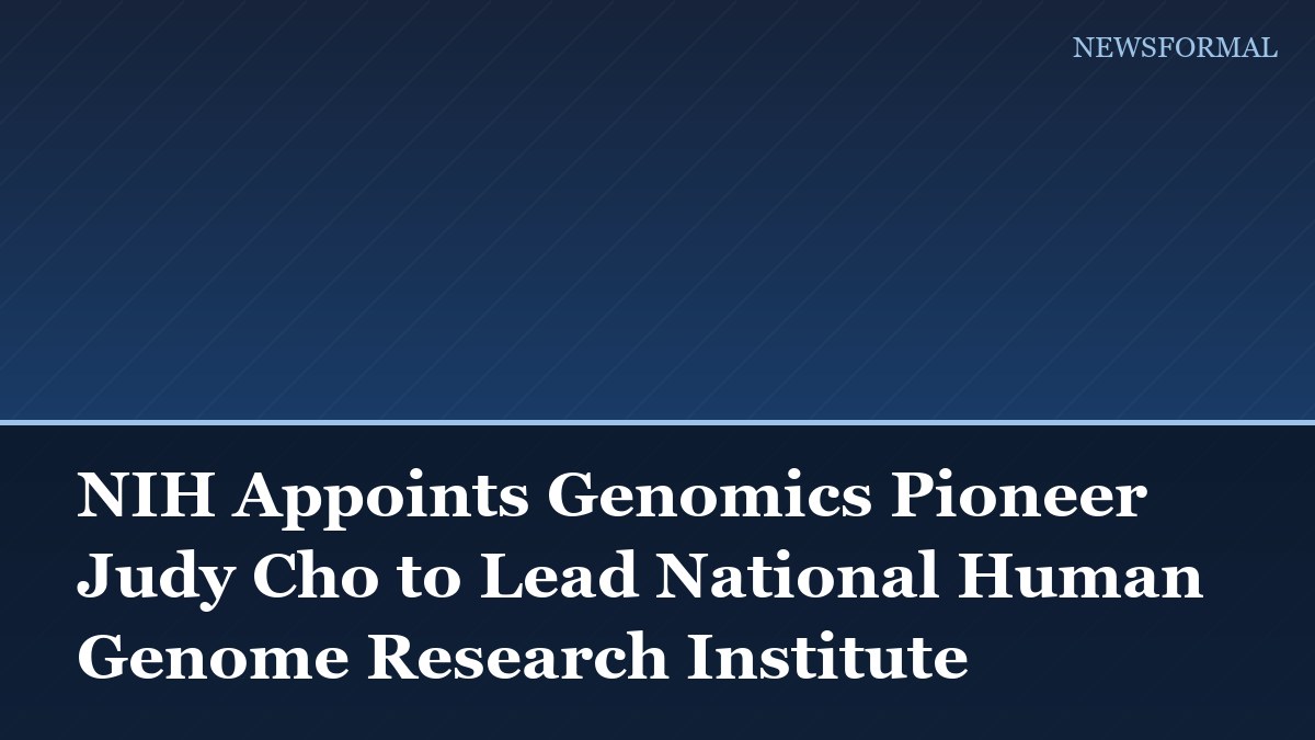 NIH Appoints Genomics Pioneer Judy Cho to Lead National Human Genome Research Institute