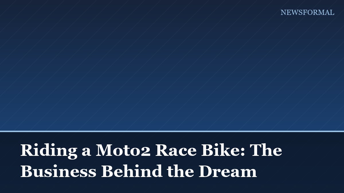 Riding a Moto2 Race Bike: The Business Behind the Dream