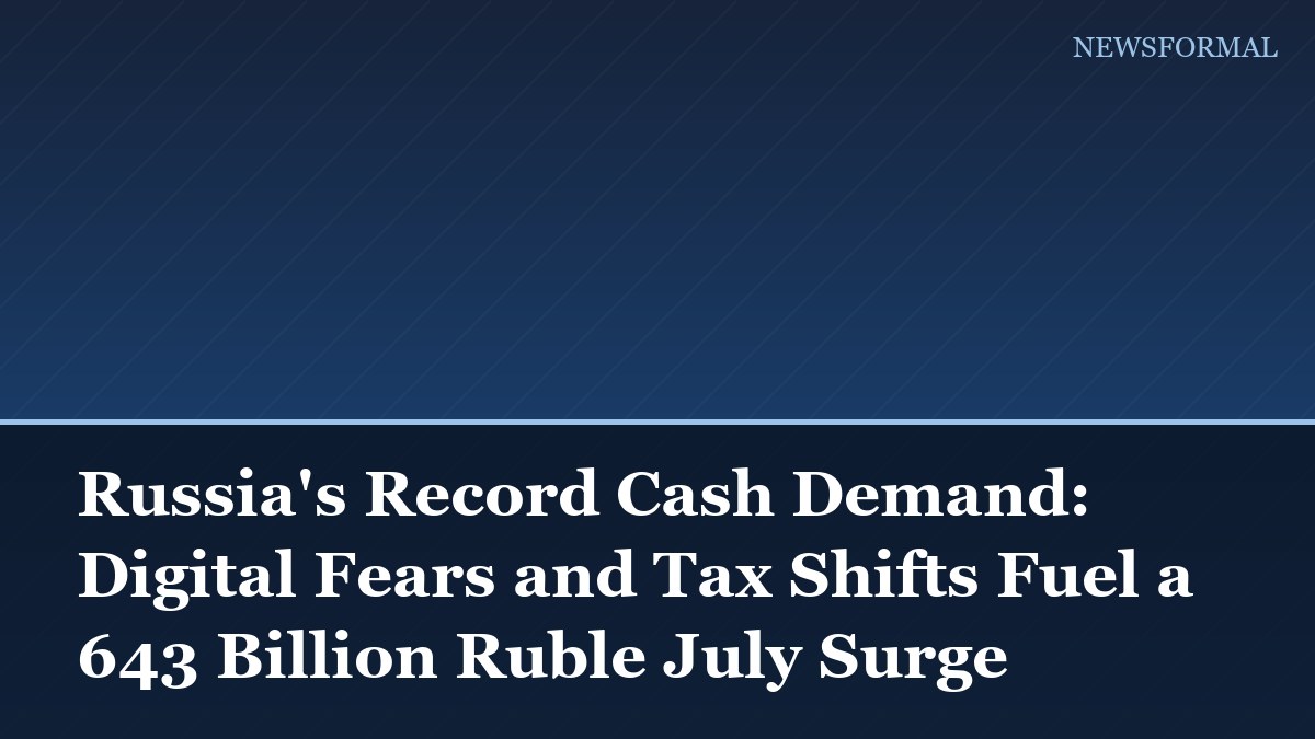 Russia's Record Cash Demand: Digital Fears and Tax Shifts Fuel a 643 Billion Ruble July Surge