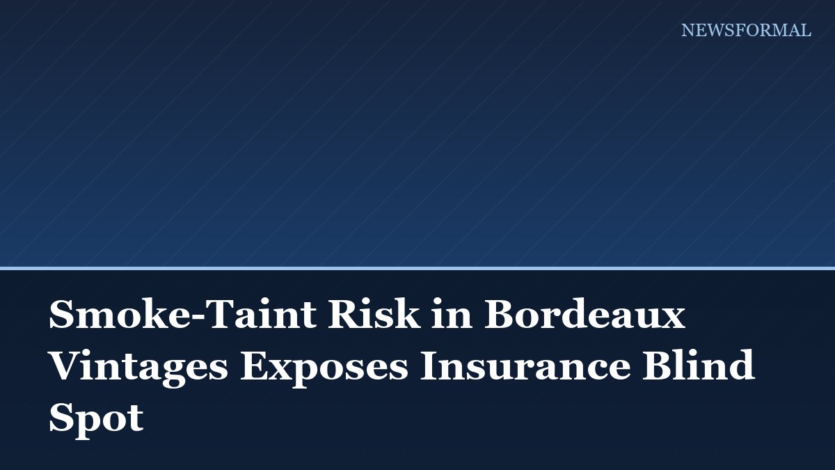 Smoke-Taint Risk in Bordeaux Vintages Exposes Insurance Blind Spot