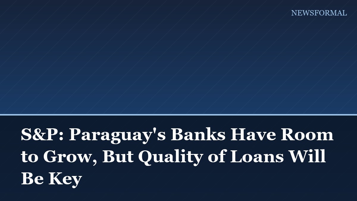 S&P: Paraguay's Banks Have Room to Grow, But Quality of Loans Will Be Key