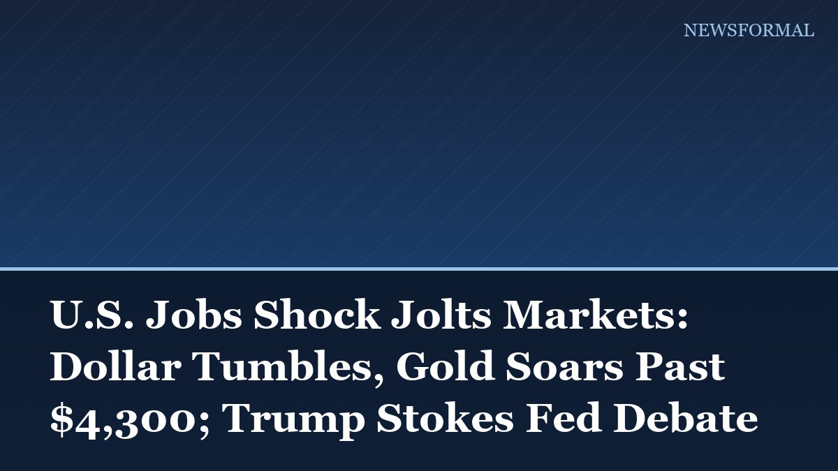 U.S. Jobs Shock Jolts Markets: Dollar Tumbles, Gold Soars Past $4,300; Trump Stokes Fed Debate