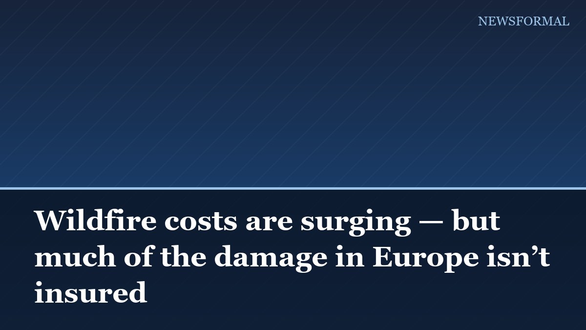 Wildfire costs are surging — but much of the damage in Europe isn’t insured