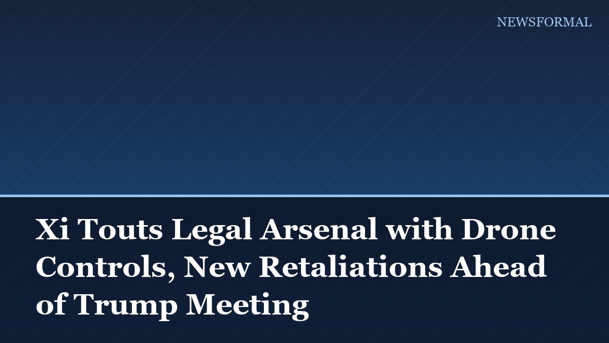 Xi Touts Legal Arsenal with Drone Controls, New Retaliations Ahead of Trump Meeting