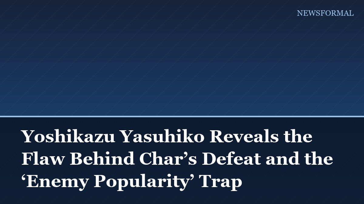 Yoshikazu Yasuhiko Reveals the Flaw Behind Char’s Defeat and the ‘Enemy Popularity’ Trap