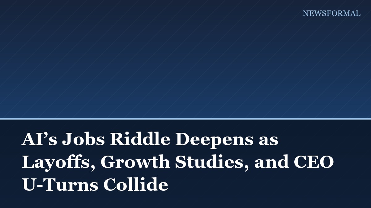 AI’s Jobs Riddle Deepens as Layoffs, Growth Studies, and CEO U-Turns Collide