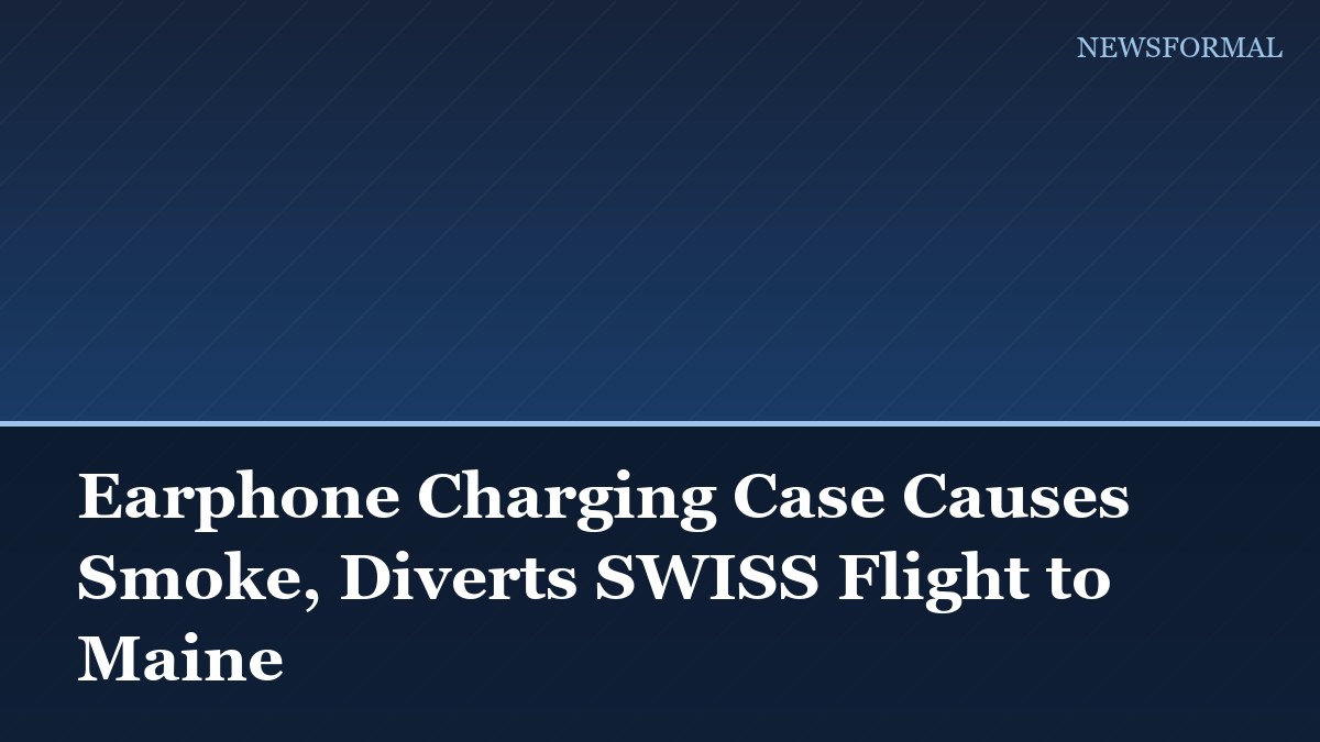 Earphone Charging Case Causes Smoke, Diverts SWISS Flight to Maine