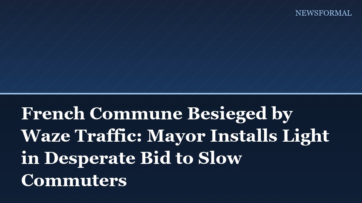 French Commune Besieged by Waze Traffic: Mayor Installs Light in Desperate Bid to Slow Commuters