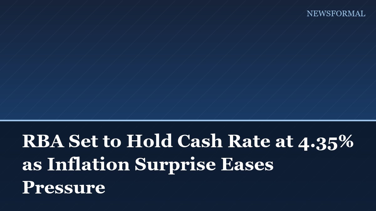 RBA Set to Hold Cash Rate at 4.35% as Inflation Surprise Eases Pressure