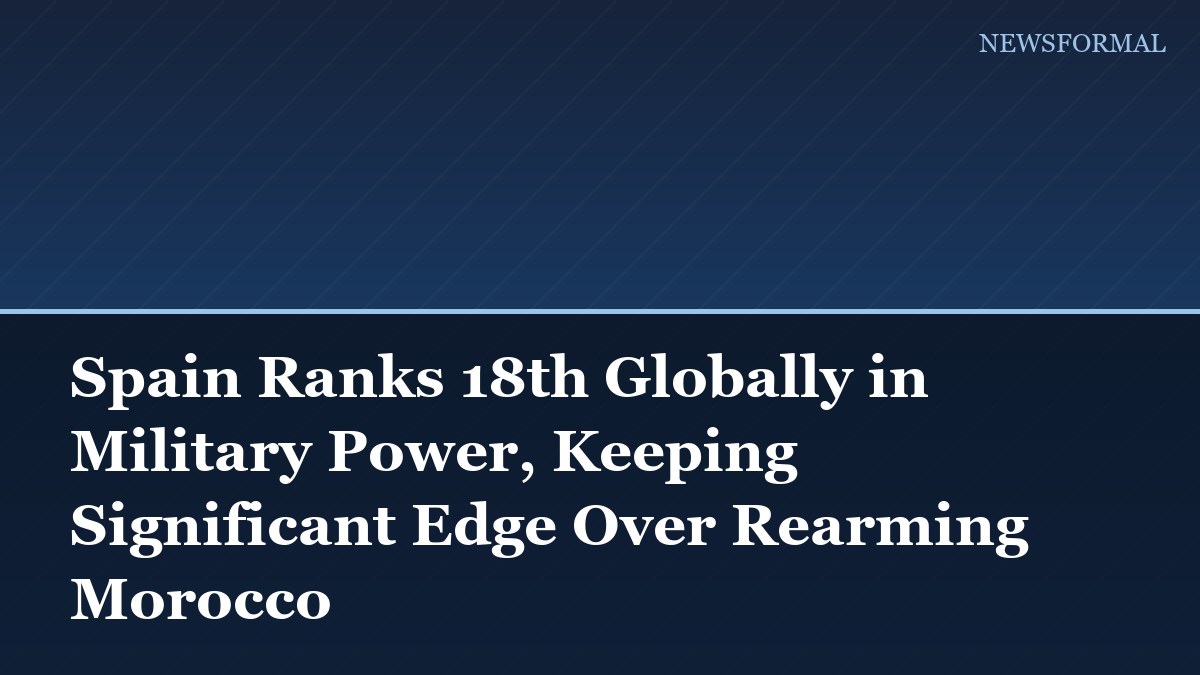 Spain Ranks 18th Globally in Military Power, Keeping Significant Edge Over Rearming Morocco